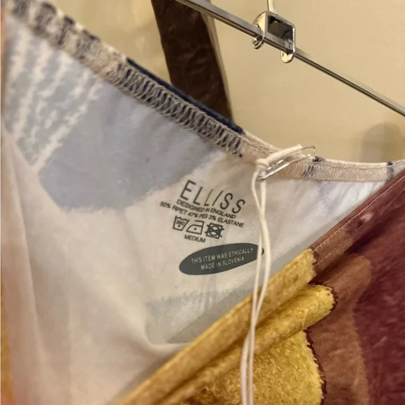 ELLISS Handsy Ankle Skirt Multicolor Double Pattern Sizw Medium NWT Brand New - Picture 13 of 14